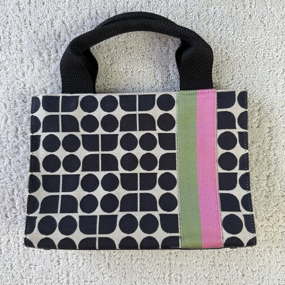 Kate Spade Bag Tote Y2K Noel Dot Black White Pink Green Stripe Geometric $195